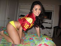 Busty brunette girl